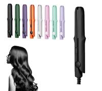 Mini Dual Purpose Curling Iron, 2025 New Straight and Curly Dual-Purpose Curling Rod, Portable Dual Purpose Ironsuitable for Women of All Hair Types (Black)