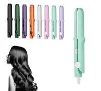 Mini Dual Purpose Curling Iron, 2025 New Straight and Curly Dual-Purpose Curling Rod, Portable Dual Purpose Ironsuitable for Women of All Hair Types (Light Green)