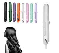 Mini Dual Purpose Curling Iron, 2025 New Straight and Curly Dual-Purpose Curling Rod, Portable Dual Purpose Ironsuitable for Women of All Hair Types (White)