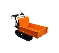 Mini dumper 6.5CV sur 2 Chenilles 18cm Brouette Electrique Motorisée Mini Transporteur 4 Vitesses Benne Capacité de 300KG - Poignée Basculante - Chantier Travaux [2 Rampes Chargement GRATUITES]
