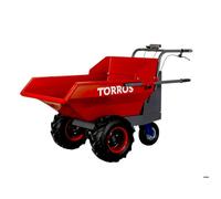 Mini dumper électrique 220l 400kg 3 roues benne basculante avec batterie 48V / 12Ah Torros MED400