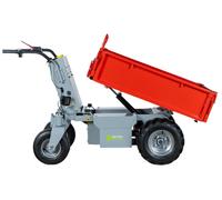 Mini dumper électrique 500kg 196L plateau basculant hydraulique cloison amovible batterie 48V / 32Ah Stattos MEP502H