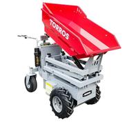Mini dumper électrique avec élévateur à ciseaux 500 kg 186 L benne basculante hydraulique avec batterie 48 V / 20 Ah Torros MED503HS