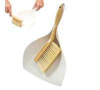 Mini Dustpan and Brush Set - Wooden Handle Tight Space, Dust Pan and Brush Tool with Sturdy Design, Cleaning Accessory for Tabletop Details, Kitchen Tool with Practical Feature, Bedroom Counter