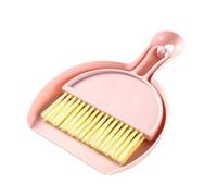 Mini Dustpan Brush Set Compact Multifonctionnel Table Nettoyer Small Broom Poux de poussière pour Le Bureau de Nettoyage du Clavier Bureau de Bureau (Rose)