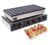 Mini Dutch Pancake Maker 25and50 Machine commerciale anti-adhésive pour faire des crêpes 50-300 ℃ Machine électrique à muffins en acier inoxydable pour la cuisine à la maison (50)