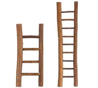 Mini échelles pour l'artisanat, 2 Mini échelles en Bois pour l'artisanat - Accessoires de décoration de Maison poupée et Moyenne Taille, échelle Jardin féerique, projets paysa