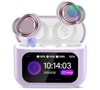 Mini Ecouteurs Bluetooth Sans Fil, Écouteurs de Sommeil avec Écran Tactile, IP7 Étanche Écouteurs Intra-Auriculaires, HiFi Stéréo Casque Bluetooth 5.4 Appels Clairs pour Dormir Sur le Côté, Violet