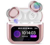 Mini Ecouteurs Bluetooth Sans Fil, Écouteurs de Sommeil avec Écran Tactile, IP7 Étanche Écouteurs Intra-Auriculaires, HiFi Stéréo Casque Bluetooth 5.4 Appels Clairs pour Dormir Sur le Côté, Or Rose