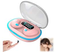Mini écouteurs de sommeil à conduction osseuse, écouteurs sans fil avec Bluetooth 5.3, 24 heures de lecture avec boîtier de charge à écran numérique LED, chargement USB-C, appels clairs pour le