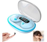 Mini écouteurs de sommeil à conduction osseuse, écouteurs sans fil avec Bluetooth 5.3, 24 heures de lecture avec boîtier de charge à écran numérique LED, chargement USB-C, appels clairs pour le