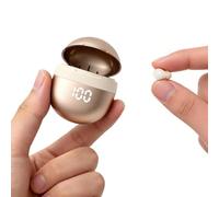 Mini écouteurs invisibles Bluetooth sans fil dans les oreilles, les plus petits écouteurs sans fil écouteurs sans fil écouteurs intra-auriculaires pour petites oreilles Cachés (beige)