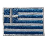 Mini écusson brodé drapeau de la Grèce à coudre ou à repasser sur les vêtements, sacs, chapeau, petit écusson brodé