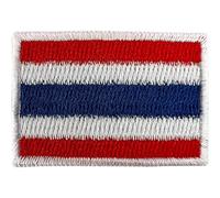 Mini écusson drapeau de la Thaïlande thermocollant à coudre sur les vêtements, sacs, shorts de boxe, petit badge thaïlandais