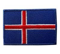 Mini écusson drapeau islandais thermocollant ou à coudre sur sac à vêtements Petit badge brodé