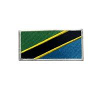 Mini écussons brodés à thermocoller ou à coudre Motif drapeau du pays 3 x 2 cm pour vestes, sacs à dos, chapeaux et loisirs créatifs (Tanzanie)
