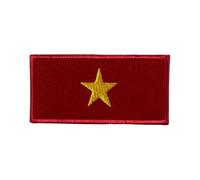 Mini écussons brodés à thermocoller ou à coudre Motif drapeau du pays - 3 x 2 cm - Pour vestes, sacs à dos, chapeaux et loisirs créatifs (Vietnam)