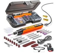 Mini Electric Rotary Tool Set with LED Light & Digital Display, 6 Variable Speed Cordless Rotary Tool, 16000RPM Mini Engraving Pen for Engraving, Sanding, Polishing (Orange)
