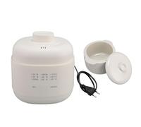 MINI Electric Stew Pot 200W 1L Soup en Céramique Porridge Coideur Anti-sec Brûlure Petite Mijoteuse avec Couvercle de Minuterie pour la Cuisine à Domicile (Plug UE 220V)