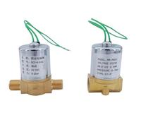 Mini électrovanne de gaz en laiton à 2 voies normalement fermée, 1/8 1/4 M12 1.5mm/2.5mm/3mm, Machine à souder pneumatique, vanne de brûleur(1/4",FKM SEAL_DC12V_ORIFICE 2.5MM)