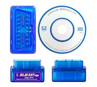 Mini ELM327 V2.1 OBD2 Scanner de diagnostic de voiture Bluetooth | Lecteur de code intelligent et moniteur en temps réel | Compatible avec les appareils Android | Adaptateur d'interface OBD-II