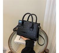Mini En Relief De Crocodile Cartable À Double Poignée Sac Carré Pour Fille Adolescente Femme Collège Étudiants , Recrues & Col Blanc Ouvriers Parfait Pour Bureau , Travail , Entreprise , Navette Trava