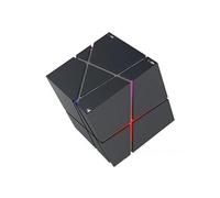 Mini Enceinte Bluetooth Design Rubik's Cube Avec Commande Vocale AI Lumière RGB Son HD