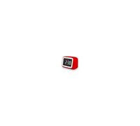 Mini Enceinte Bluetooth HD Avec Miroir LED Alarme Double Température Réelle Haut-Parleur Mains-Libres Rouge