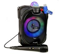 Mini-enceinte Bluetooth Innovalley DANCE-CUBE44 - 150W PMPO, sur batterie, Micro karaoké Boule LED+clé USB 32Go