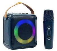 Inovalley Enceinte karaoké KA04BTH-B - Bluetooth - Micro sans fil - Lumineuse