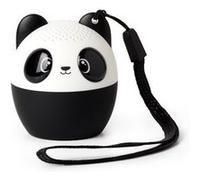 Legami - Mini Haut-Parleur et Haut-Parleur sans Fil, Augmentez Le Volume, Ø 4,3 cm, Extérieur en Caoutchouc, Intérieur en Plastique, Thème Panda, Prenez Un Selfie à Distance