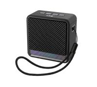 Mini Enceinte Bluetooth Nomade 5W / RGB / Radio FM / USB / Micro-SD / Cordon LinQ Noir