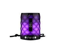 Mini Enceinte Bluetooth Portable Lumineuse 5W Autonomie 2H Radio FM USB SD Bleu