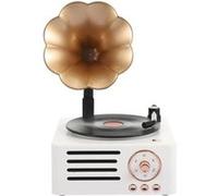 Mini Enceinte Bluetooth Rétro Vinyle Multifonction Sans Fil Lecture SD AUX FM Blanc YONIS Blanc G