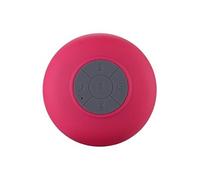 Mini Enceinte Bluetooth Ronde Kit Mains Libres Avec Ventouse Waterproof Rose YONIS