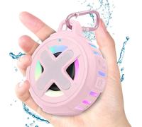 Mini Enceinte Bluetooth Rose,Enceinte Flottante Certifiée IPX7, étanche à la Douche et à la Piscine, avec Lumières,Clip,Son Cristallin et Basses,pour Plage,Voyage, Idéale pour et Les Femmes