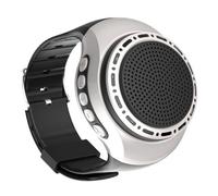 Mini Enceinte Bluetooth Rouge Design Montre Avec Effets Lumineux Et Selfie Argent YONIS