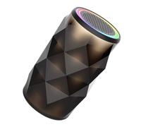 Mini Enceinte LED sans Fil avec Technologie Son Grave, Bureau Maison Noir | Boîte à Sons Compacte, Câble Audio 3,5mm, Plastique, Ordinateur et Console, Usage Intérieur