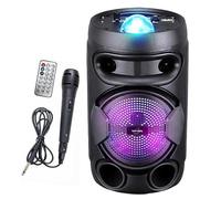 Mini Enceinte Mobile avec Batterie intégrée INOVALLEY KA02 Bowl - 400W, USB TWS, Radio FM, Karaoké Enfant Lumineux LED