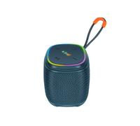 Mini Enceinte sans Fil Bluetooth 5W Étanche IPX6 avec Éclairage LED LinQ Bleu Bleu