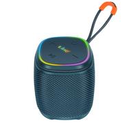 Mini Enceinte sans Fil Bluetooth 5W Étanche IPX6 avec Éclairage LED LinQ Bleu Bleu