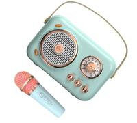 Mini Enceinte sans Fil Portable avec Microphone, Noël Vert | Plastique et Métal, pour Ordinateurs et Téléphones Mobiles, Usage Bureau ou Salle Conférence, 1 Set
