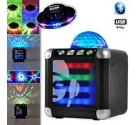 Mini Enceinte sur Batterie Bluetooth iDance CUBE MINI 3 à LEDs RGB USB - 3W RMS + Effet OVNI UFO