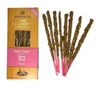 Mini encens Palo Santo Bonne Vague avec rose royale Aromanza Argentine - 8 Sahumeriens 40 min - Amour HOSTENATURA