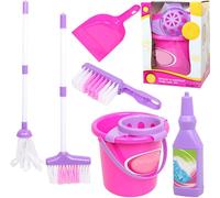 Mini -Enfants Nettoyage Jouant Kit Balai Poussière Mop Jouet Drôle de Jouet Enfant