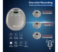 Mini enregistreur numérique portable",dispositif statique solitaire vocal,8 Go,lecture MP3,"adapté aux réunions de bureau et aux conférences