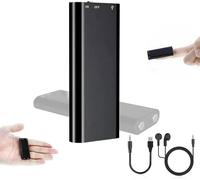 Mini enregistreur vocal,16 Go activé par la voix,ultra petit avec lecteur MP3 et USB. Idéal pour discours,conférences,réunions.[V453]