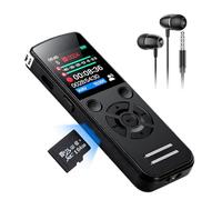 Mini enregistreur vocal 64 Go - Rechargeable par USB C - Idéal pour les réunions, les conférences, les interviews