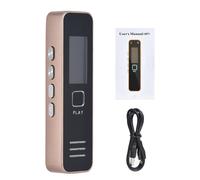 Mini enregistreur vocal audio numérique professionnel prend en charge la lecture du son avec le stylet d'enregistrement du haut-parleur, noir