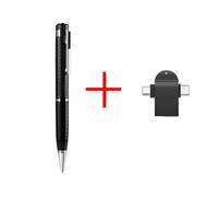 Mini enregistreur vocal stylo espion mouchard ecoute espionnage écoute enregistreurs caché d'enregistrement numérique dispositif d'écoute sonore professionnel dictaphon - Type With otg adapter-8 GO